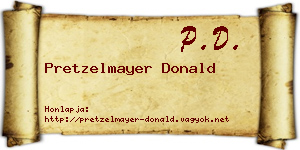 Pretzelmayer Donald névjegykártya